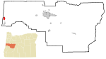 Lane County Oregon Incorporated and Unincorporated areas Florence Highlighted